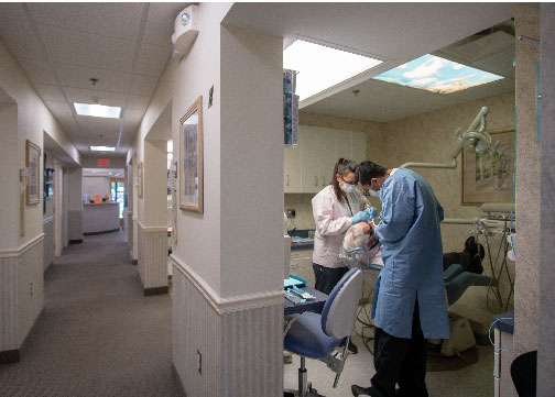 patient being checked on