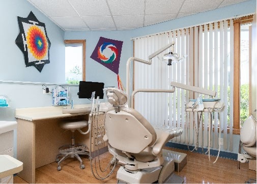 Patient room in dental office