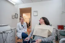 Dental patient receiving treatment