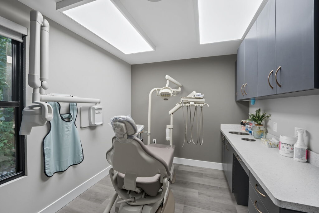 Modern dental treatment room interior